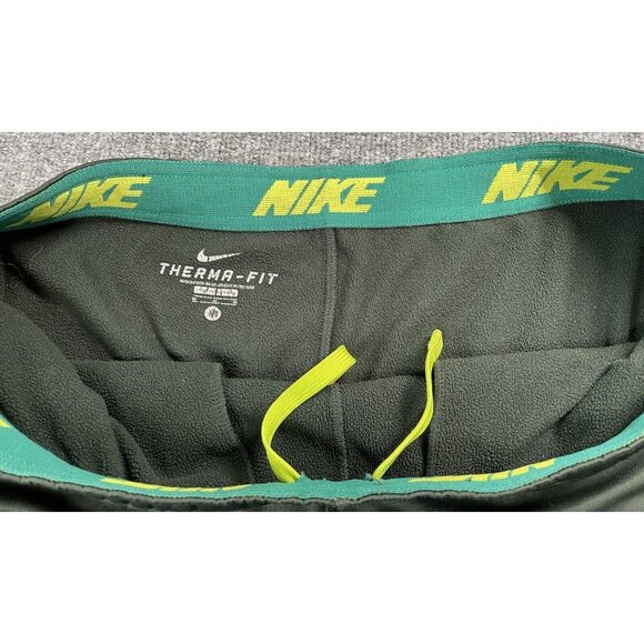 Nike Athletic Pants Mens Medium Green/Yellow Y2K Dri Fit Basketball Ankle Zip M. - Picture 3 of 7